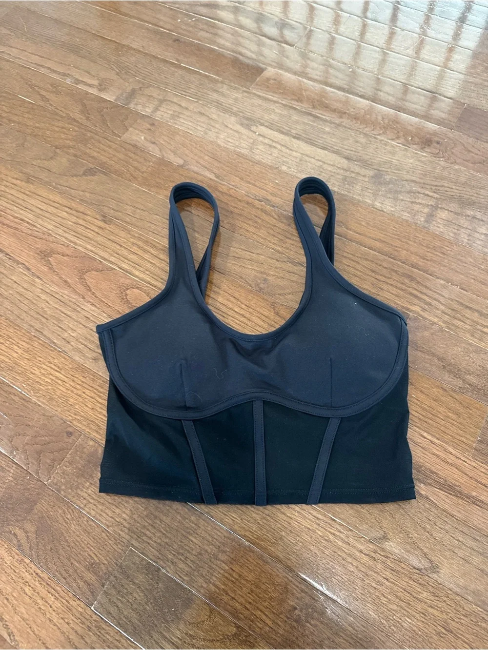 ALO Yoga Black Longline Underwire Bralette